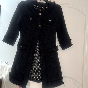 Black coat blazer 3/4 sleeves